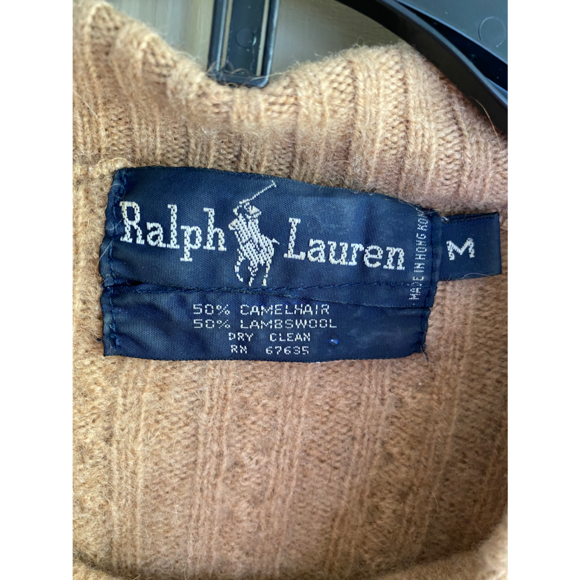 Ralph Lauren Women’s Camelhair and Lambswool Blend Brown Sweater Size Medium - Picture 7 of 7